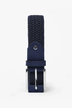 Air force blue woven elastic belt