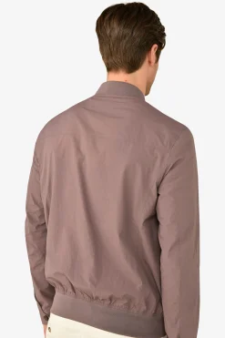 Aubergine Flap Pockets Bomber Jacket