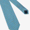 Avion blue floral design tie