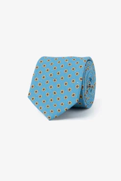 Avion blue floral design tie