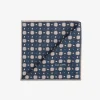 Avion blue floral pocket square