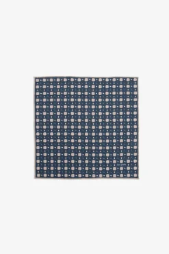 Avion blue floral pocket square