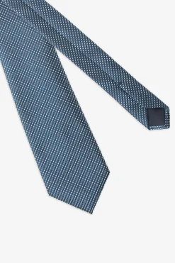 Avion blue micro pattern tie