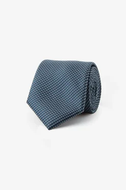 Avion blue micro pattern tie