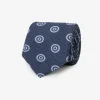 Avion circles print Herringbone tie