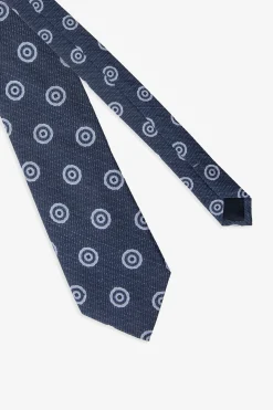 Avion circles print Herringbone tie