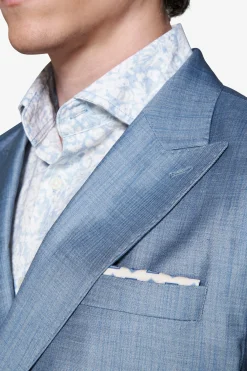 Avion denim effect double-breasted blazer