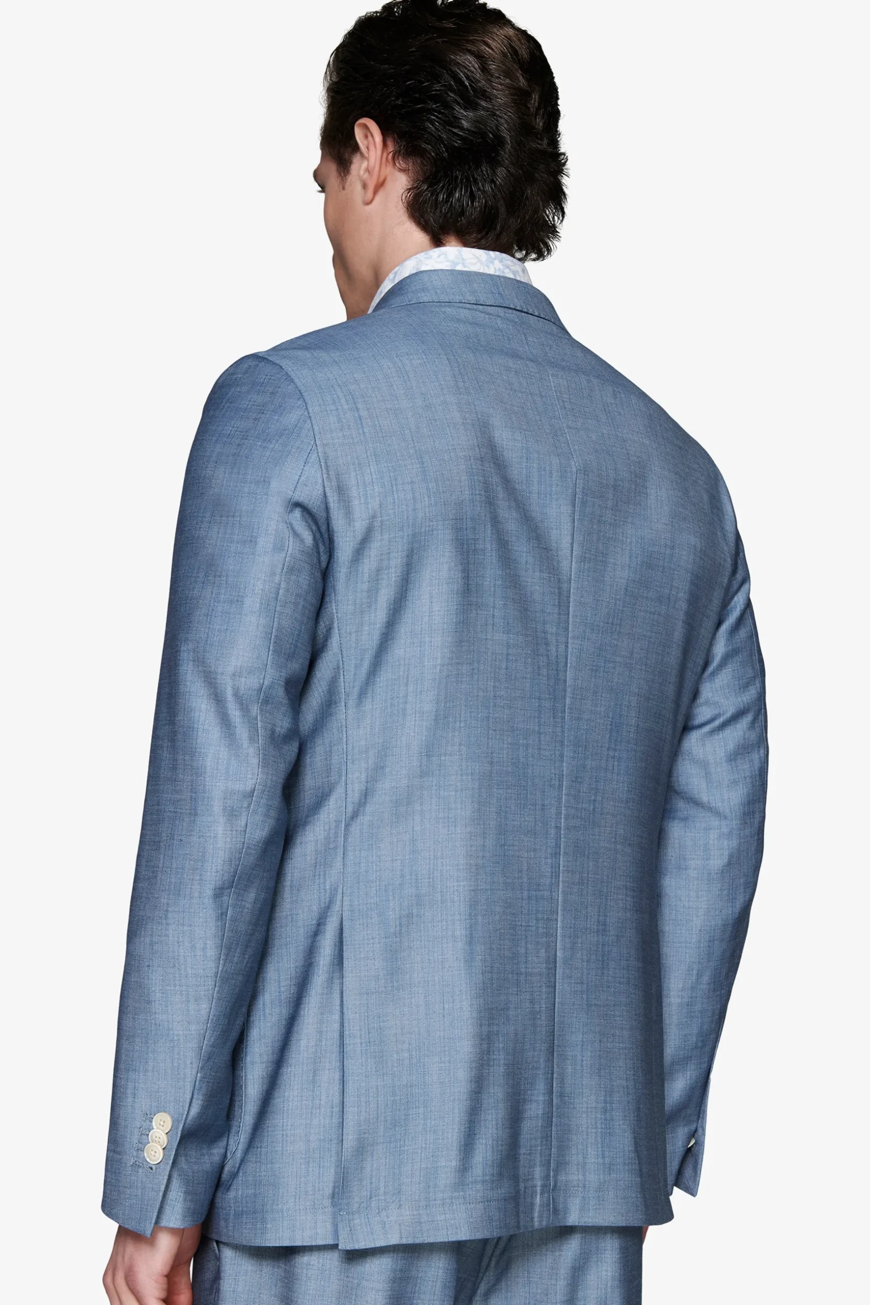 Avion denim effect double-breasted blazer