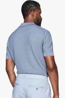 Avion dice-stitch knit polo shirt