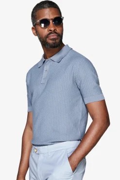 Avion dice-stitch knit polo shirt