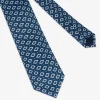 Avion dot and check jacquard tie