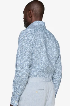 Avion floral print linen blend shirt