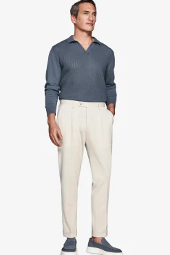 Avion Herringbone knit polo shirt