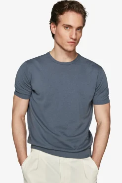 Avion knit cotton basic t-shirt