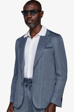 Avion pinstripe jersey blazer