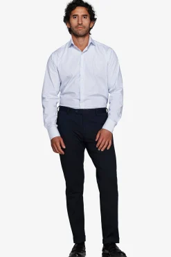 Azure micro stripes shirt