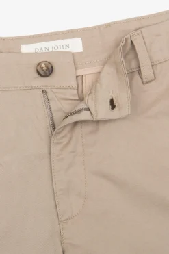 Beige gabardine Bermuda shorts