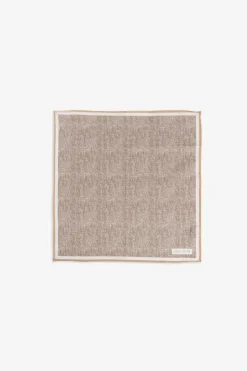 Beige melange pocket square