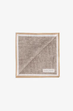 Beige melange pocket square