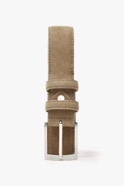 Beige suede casual belt