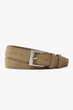 Beige suede casual belt