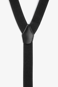 Black Chevron suspenders