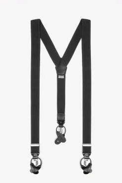 Black Chevron suspenders