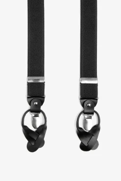 Black Chevron suspenders