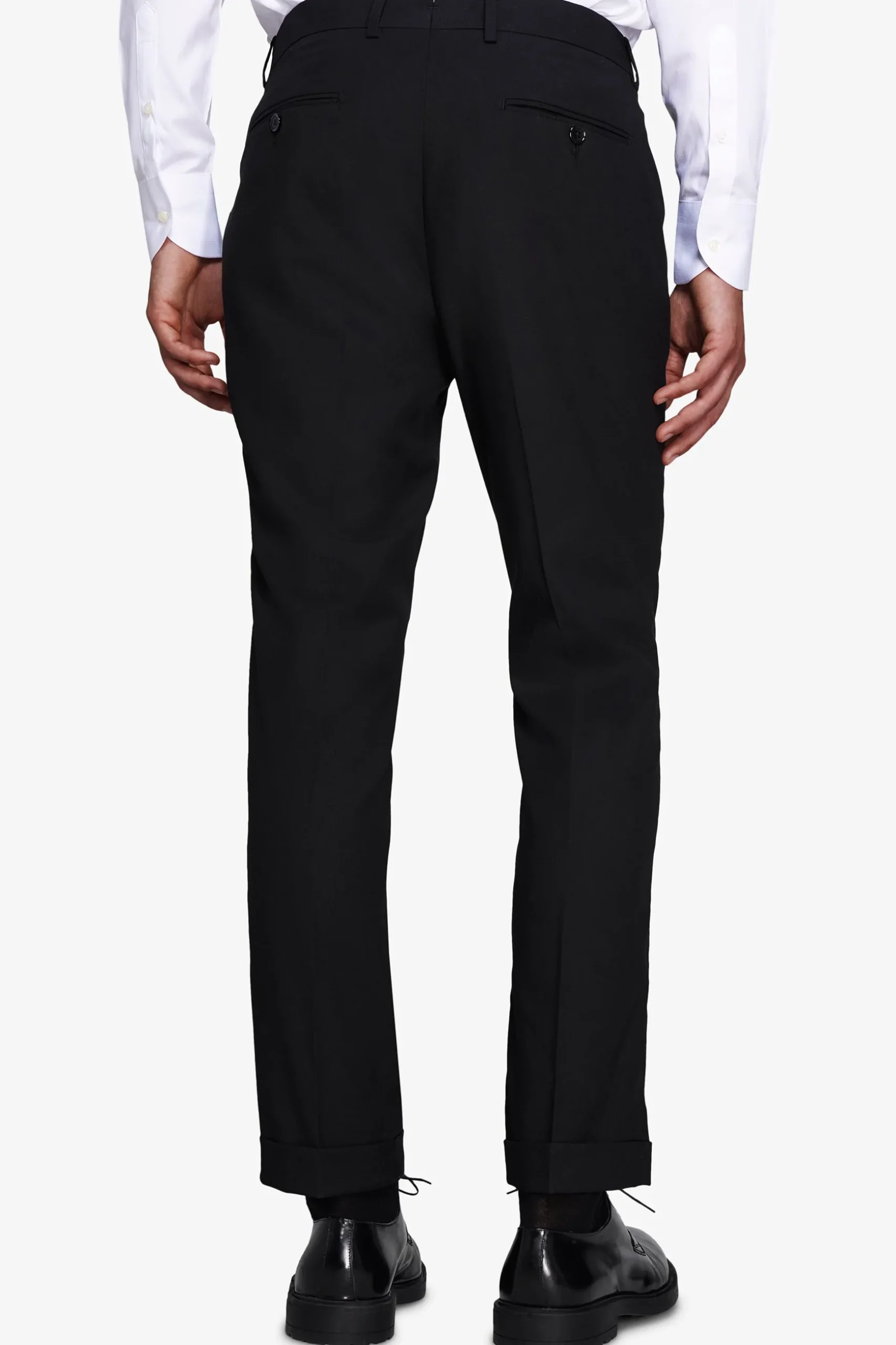 Black classic trousers with pleats