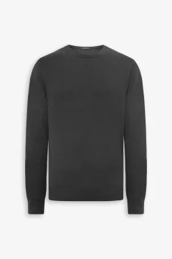 Black crewneck sweater