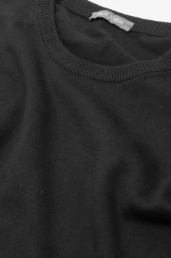 Black crewneck sweater