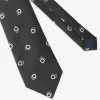 Black diamond pattern tie