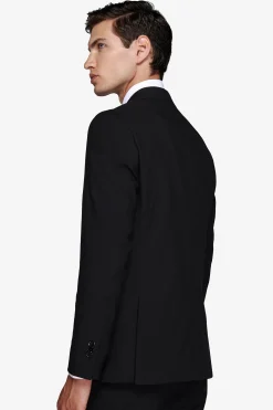 Black double-breasted blazer
