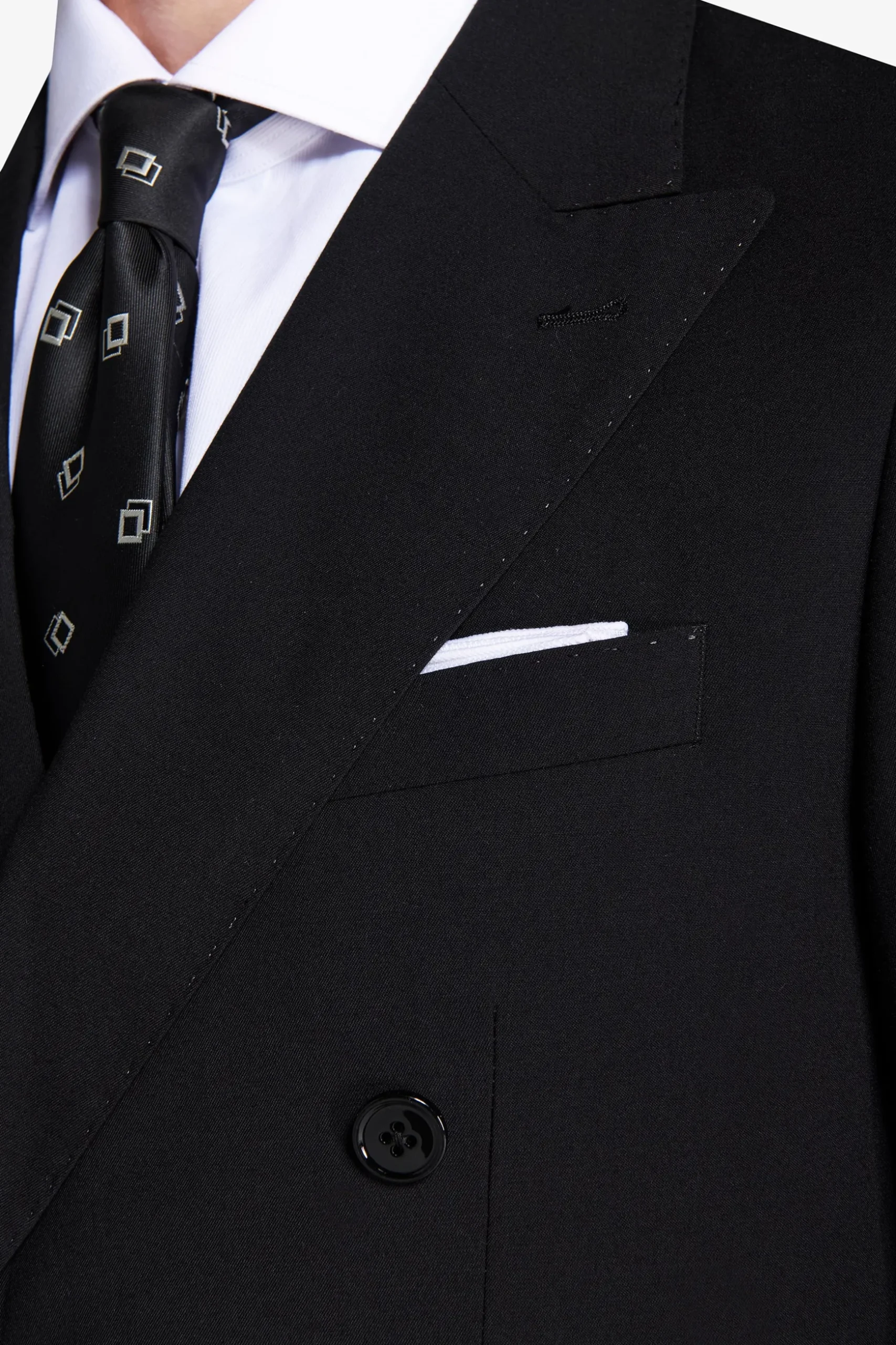 Black double-breasted blazer