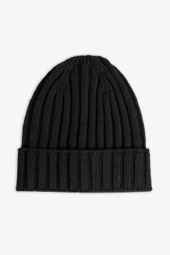 Black English rib beanie