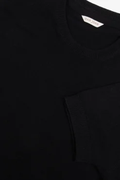 Black melange knit t-shirt