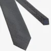 Black micro geometric pattern tie