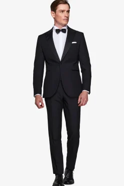 Black peak lapel tuxedo