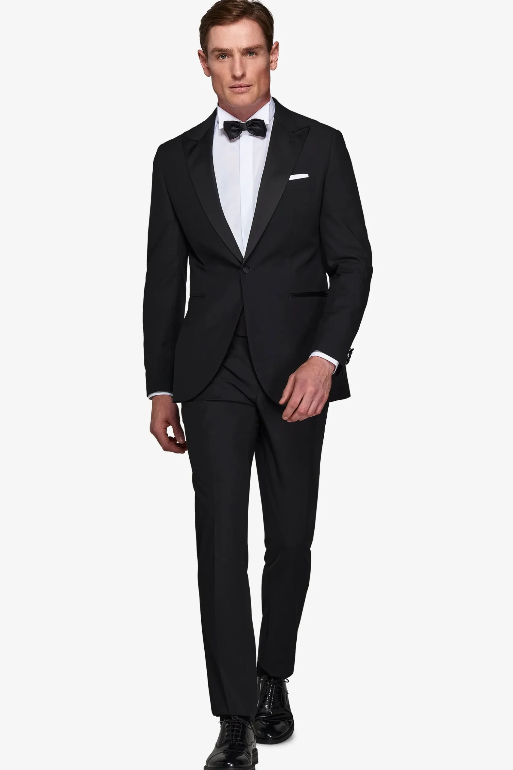 Black peak lapel tuxedo