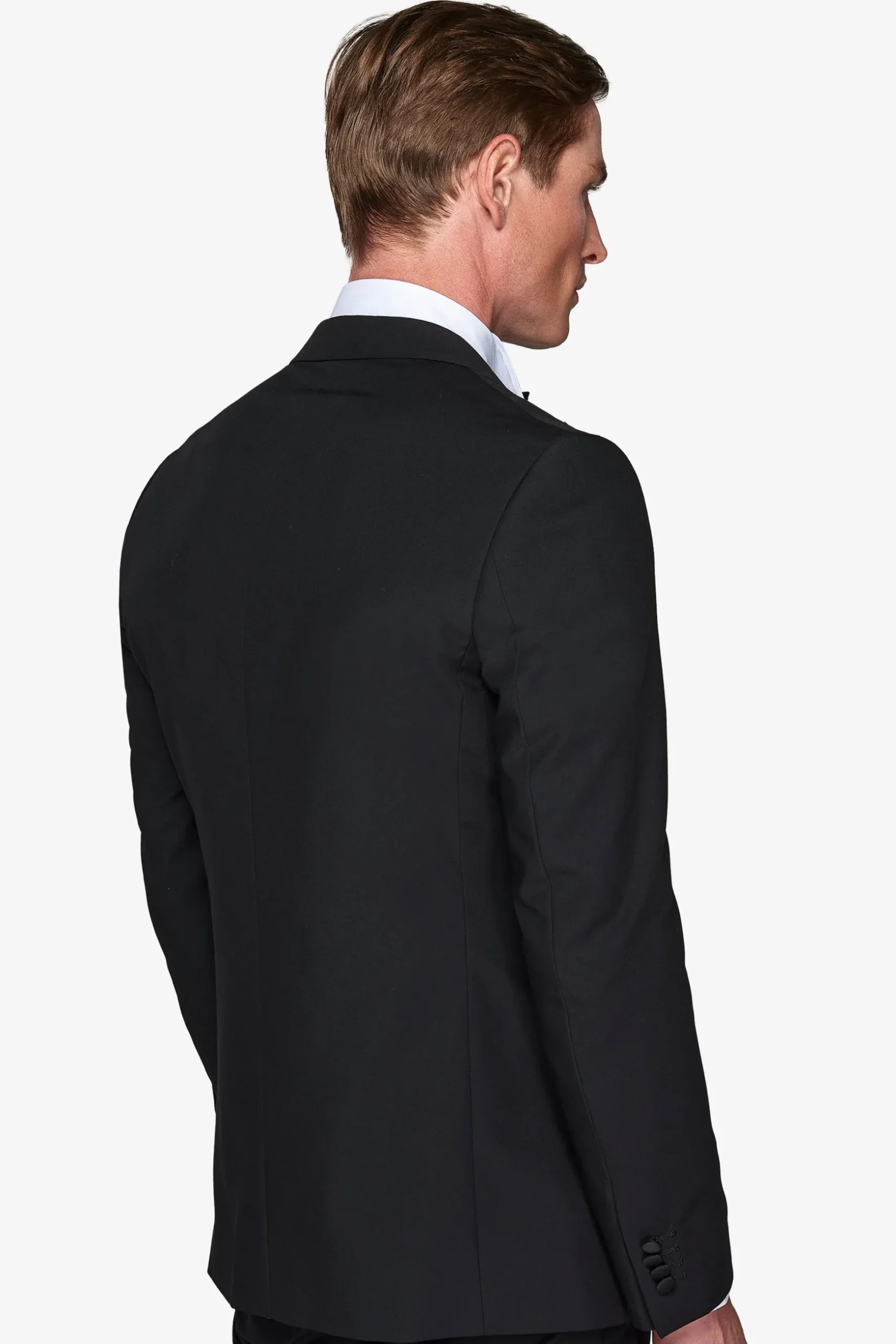 Black peak lapel tuxedo