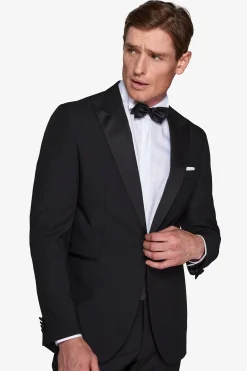 Black peak lapel tuxedo