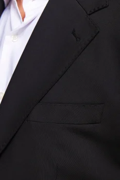 Black relax tech stretch jersey slim suit blazer