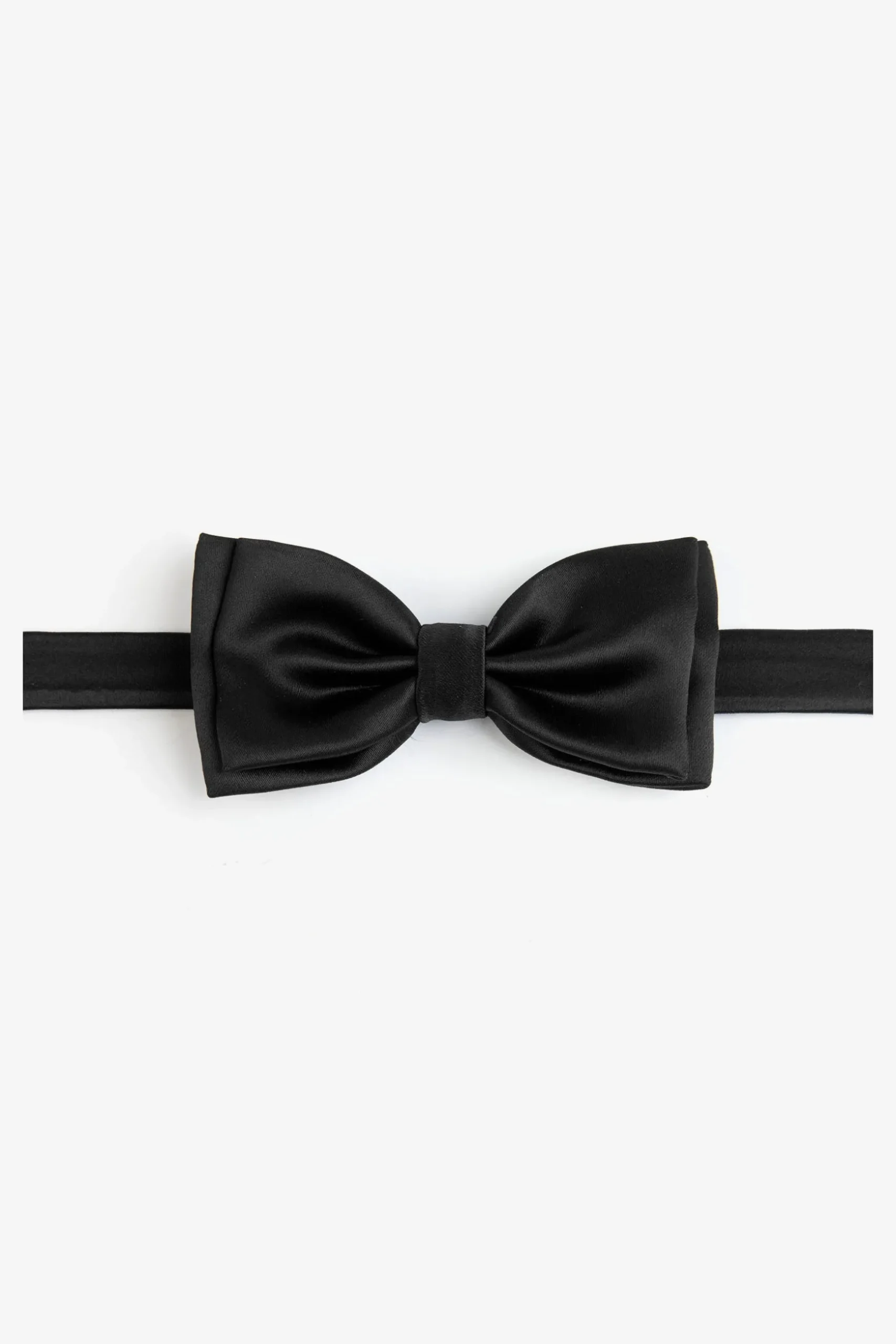 Black satin bow tie