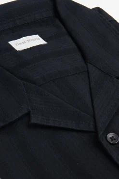 Black woven Hawaiian shirt