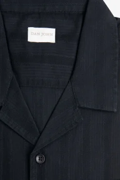 Black woven Hawaiian shirt