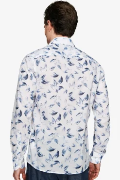 Blue all over print shirt