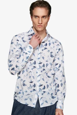 Blue all over print shirt