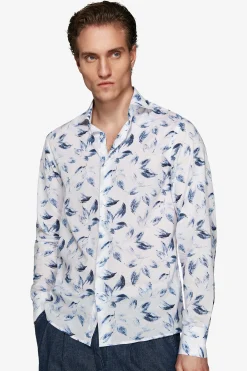 Blue all over print shirt