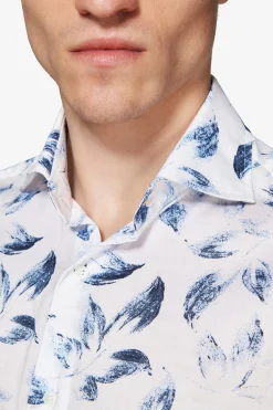 Blue all over print shirt