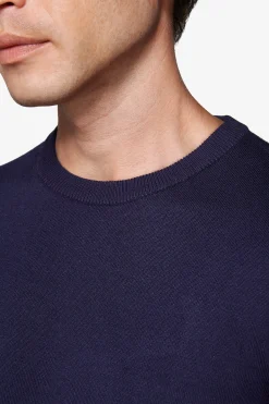 Blue basic crewneck jumper